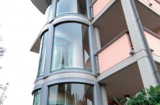 ascensore esterno panoramico in vetro